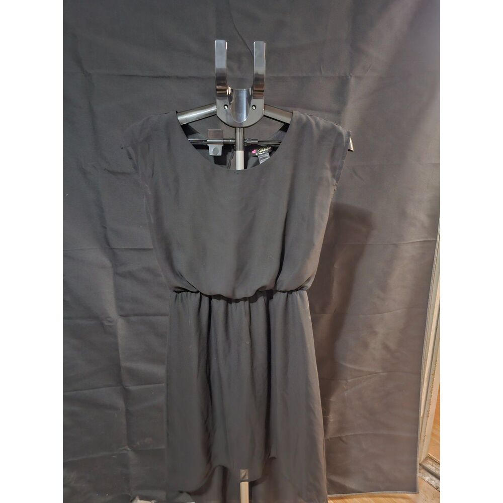 Delicious Little Black Dress | Sleeveless Chiffon Midi Dress with Keyhole Accent